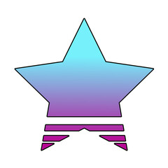 Abstract element star shape retro style 80s-90s