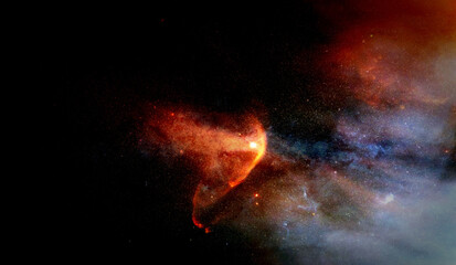 Wall Mural - space and glowing nebula background. elements of this image furnished by nasa.