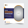 School Admission Promotion Post Template, Back to school social