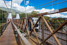 The Historical Bridge Of The West A A Suspension Bridge Declared Colombian National Monument Built In 1887 Over The Cauca River