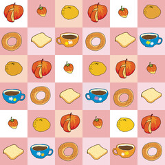 summer picnic seamless pattern 