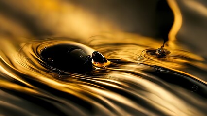 4k liquid gold, melted gold and black background, golden abstract backdrop, shiny silky fluid, luxury background, luxurious wallpaper design