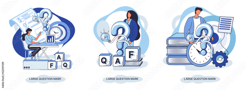 Ladge question mark metaphor. Problem and solution concept, question ...