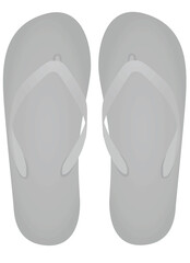 Wall Mural - Grey  flip flops. vector illustration