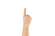© Surachetsh - Asian back back hand shows and counts 1 (one) sign on finger on isolated white background. Clipping path