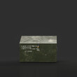 Military metal crate, green color storage box, 3d rendering
