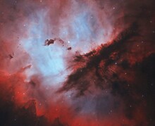 The Pacman Nebula Is A Bright Emission Nebula And Part Of An H II Region In The Northern Constellation Of Cassiopeia. "Elements Of This Image Furnished By NASA."