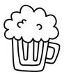 Beer mug linear icon