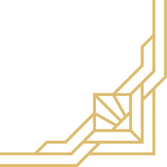 Wall Mural - luxury corner in art deco style. vintage page border