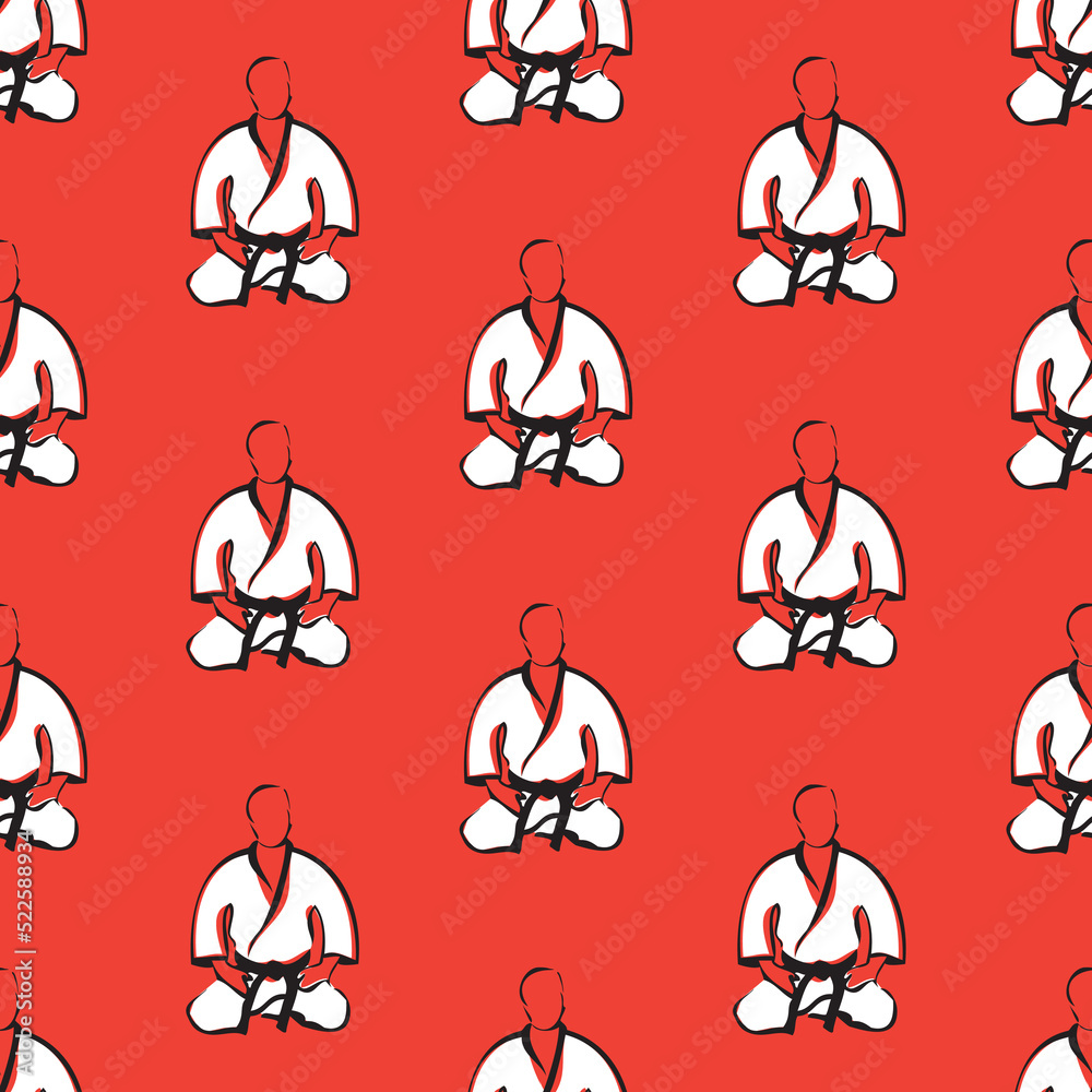 Mma Repeat Pattern Seamless Texture Pattern MMA logo fist presswall. Vector, EPS. Stock ...