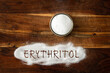 sugar substitute erythritol, does not raise blood sugar. view from above