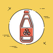 Vector illustration of biochemical bottle single icon