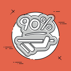 Wall Mural - Discount label icon