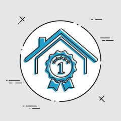 Wall Mural - Best house - Vector web icon