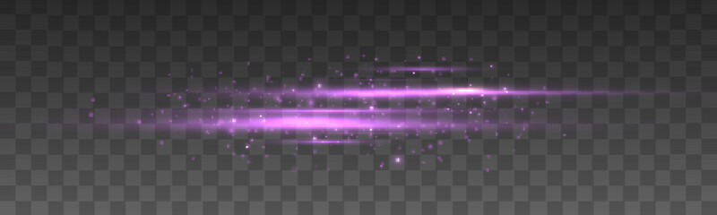 Poster - Purple neon lines, light effect, violet ray flash