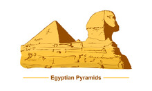 Egyptian Pyramids. Egypt. Vector Illustration.