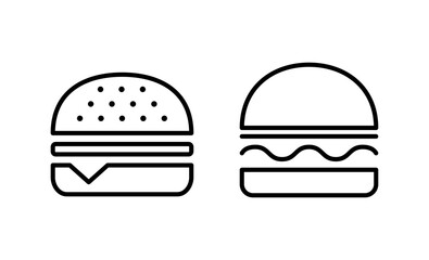 Wall Mural - Burger icon vector. burger sign and symbol. hamburger