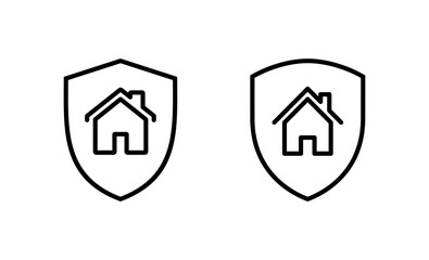 house insurance icon vector. house protection sign and symbol