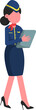 © Johnstocker - Cartoon air hostess character