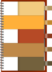 Aufkleber - notebook paper background isolated, Clipping paths for design work empty free space mock up