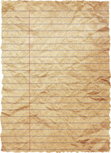 Old Lined Paper Isolated