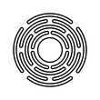 Black, hole, space, wormhole outline icon. Line art vector.