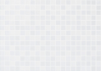 Wall Mural - White tile wall chequered background bathroom floor texture. Ceramic wall and floor tiles mosaic background in bathroom.