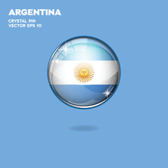 Argentina Flag 3D Buttons