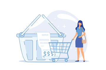 Poster - buy website menu bar, e-commerce business, online shopping, product in stock, retail store, shopping