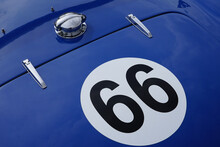 Shelby Cobra Trunk In Blue With 66 Roundel Race Number