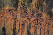 Rust on the surface of metal sheet , corrosion of steel