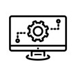 © priyanka - Black icon for Virtual machine