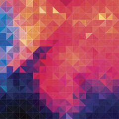 Fototapete - The abstract geometric colorful pattern background.