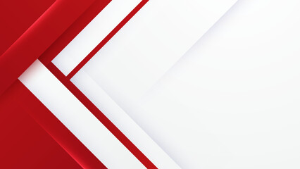 Wall Mural - Abstract red and white geometric shapes background. Vector abstract graphic design banner pattern presentation background web template.