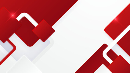 abstract red and white geometric shapes background. vector abstract graphic design banner pattern pr