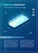 © Ольга Дмитрийчук - Poster for technology mobile fest with blue phone