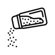 sprinkle pepper line icon vector. sprinkle pepper sign. isolated contour symbol black illustration