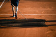 The sweep net over the clay court during the French Open 2022, Grand Slam tennis tournament at Roland-Garros stadium in Paris, France.