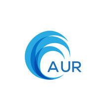 AUR Letter Logo. AUR Blue Image On White Background. AUR Monogram Logo Design For Entrepreneur And Business. . AUR Best Icon.
