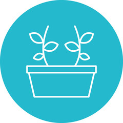 Botanical Line Two Color Icon