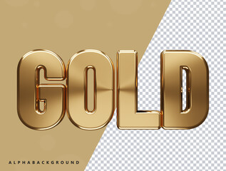 Poster - 3d golden text effect