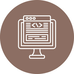 coding line two color icon