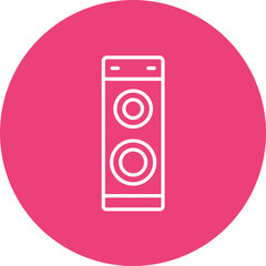 Sticker - Speaker Line Two Color Icon