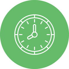 Poster - Clock Line Two Color Icon