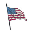 US Flag - Single | Farmhouse | EPS10