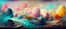 Pastel Blurry Background Abstract Digital Art Illustration Painting Hyper Realistic