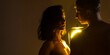 © Erika - silhouette of a couple. Kissing couple. Man and woman posing. Beauty. Lovely. Romantic.