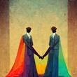 Same-sex marriage, also known as gay marriage, is the marriage of two people of the same sex or gender, LGBT Rainbow colors LGBTQ conceptual