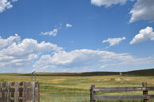 Wide Open Blue Sky In The Countryside Of Eastern Montana