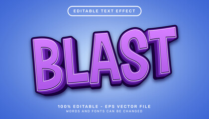 Poster - blast 3d text effect and editable text effect